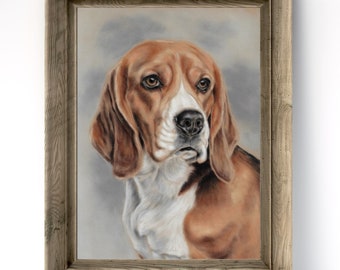 Beagle artwork, Original art print, Dog wall art, Frame-able print, Various sizes