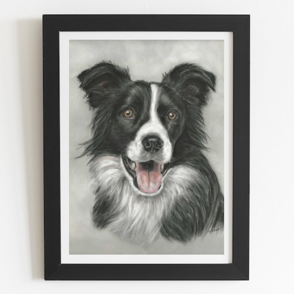 Border Collie Wall Art Etsy