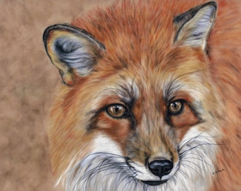 Fox Print: Signed Woodland Animal Art, 'On the Prowl'