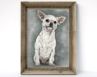 Chihuahua - Chi print - Chihuahua gifts - White Chihuahua - Chihuahua art - Chihuahua print