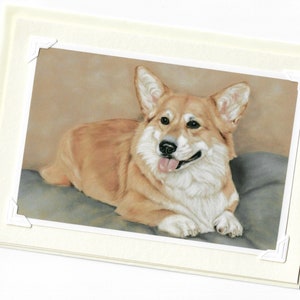 Corgi - Handmade card - Corgi art print - Corgi gifts - Blank card - With message