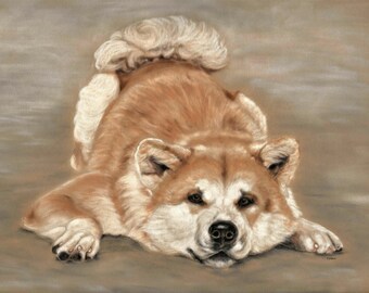 Impression d'art Shiba Inu : portrait de chien original, différentes tailles