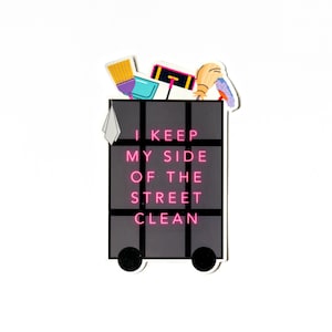 Karma Janitor Cart Sticker - Holographic or Clear Gloss Taylor Stickers