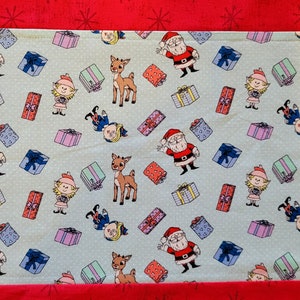 Santa and Rudolph at the North Pole table runner-NEW-LAST TWO!