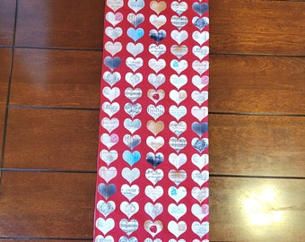 All the hearts long quilted table runner-LAST ONE!