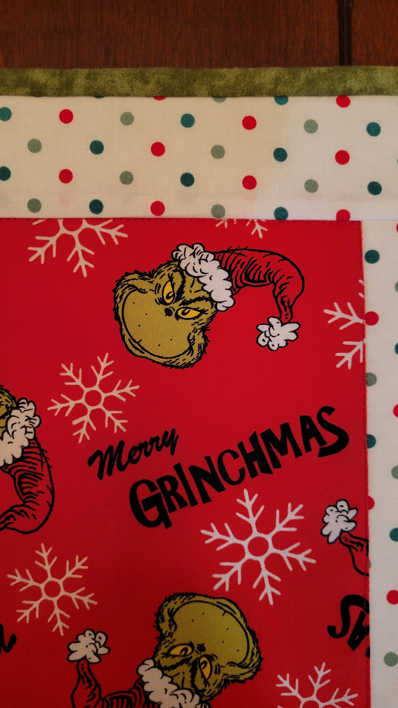 The Christmas Grinch Long Quilted Table Runnernew Etsy