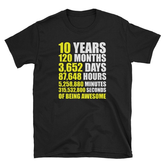 10th Birthday Gift T Shirt 10 Years Old Being Awesome Tee 10th Birthday Gift T Shirt 10 Years Old Being Awesome Tee