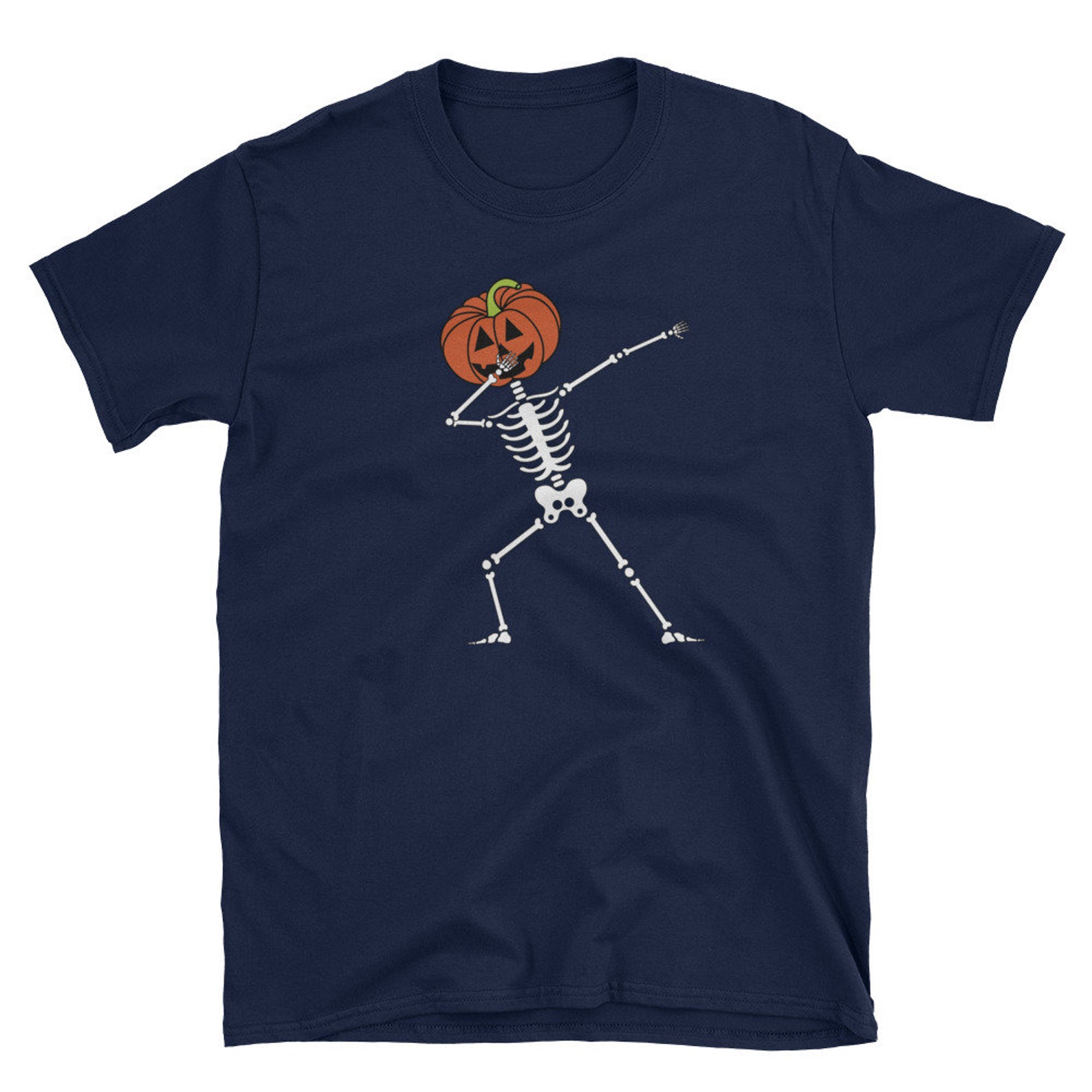 Dabbing Skeleton Shirt Kids, Bones, Glow Effect, Halloween main image 1