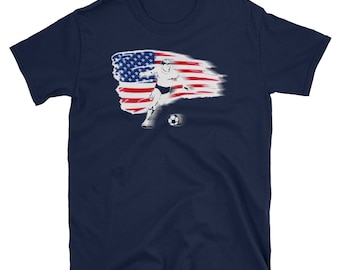 American Flag USA Soccer Player Team Camiseta Regalo Camiseta
