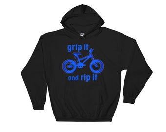 Fat Tire BMX Bike Cute Hoodie Grip It and Rip It