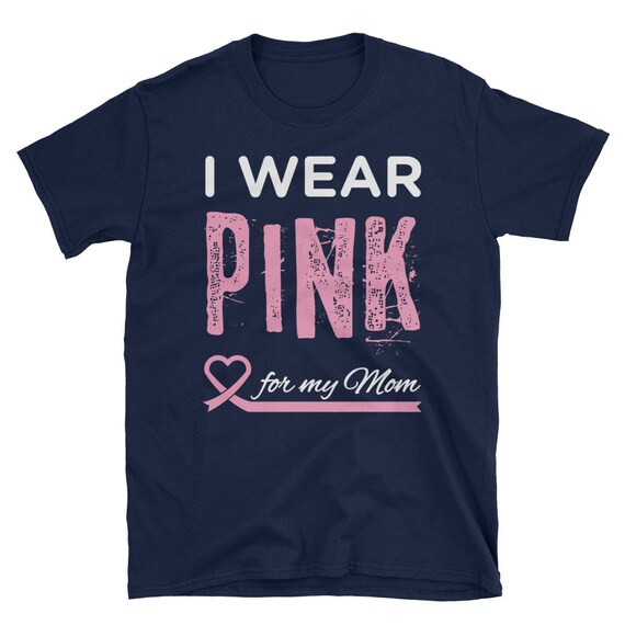 I Wear Pink Mom Breast Cancer Awareness Youth Kids T-shirt