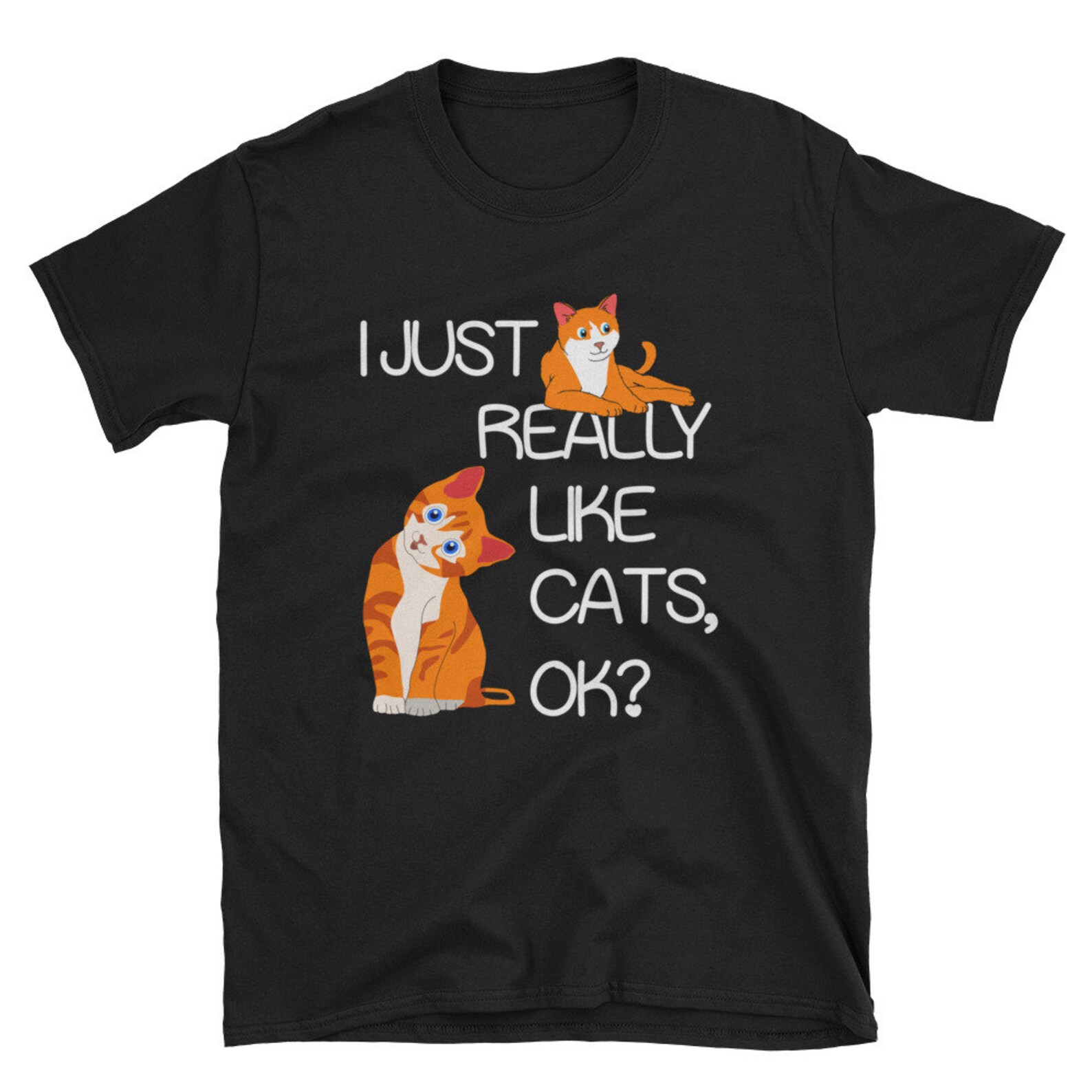 T-shirt Bébé 'I Just Really Like Cats Ok' - Marque Old Glory, Gris, 100% Coton, Taille Toddler, Neuf Avec étiquettes