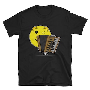 Maglietta regalo fisarmonica fisarmonica aria carino faccia musica T-Shirt