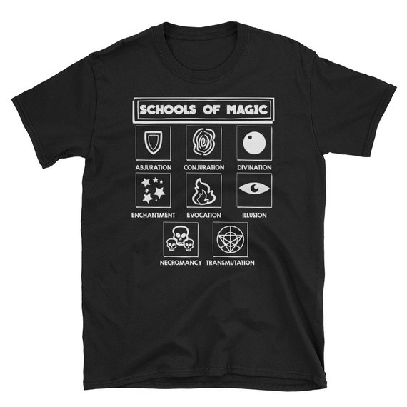 Schools Of Magic Types Rpg Fantasy T Shirt Schools Of Magic Types Rpg Fantasy T Shirt