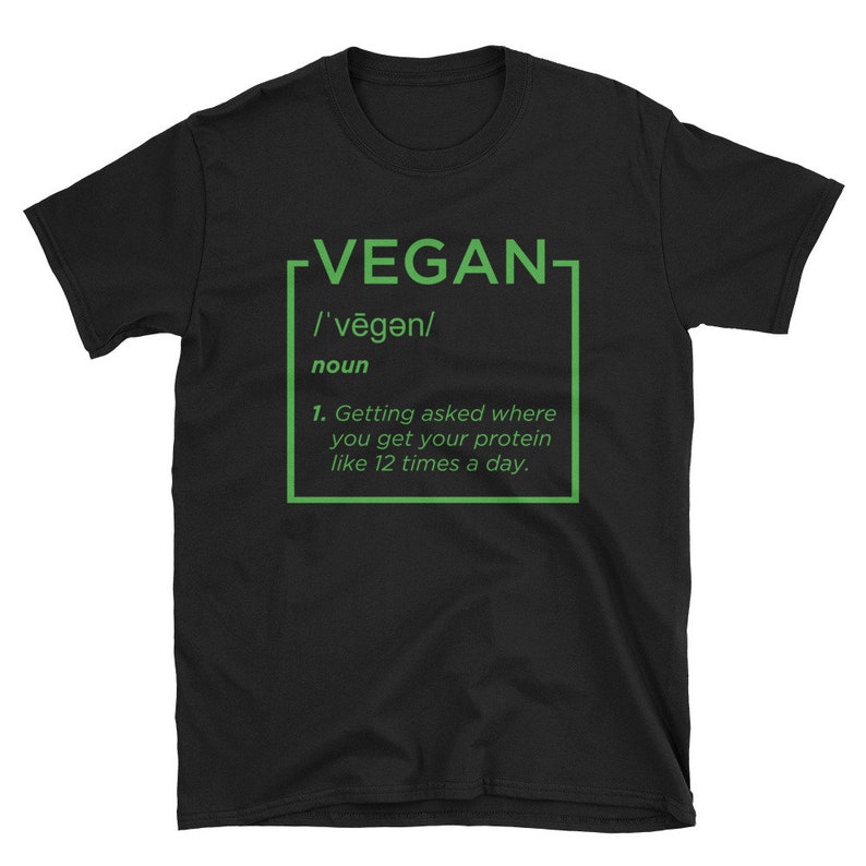 Vegan Definition Tshirt Funny Veganism Protein Cookbook Gift Etsy