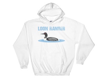 Funny Loon Ranger Cartoon Common Loon Bird Hoodie