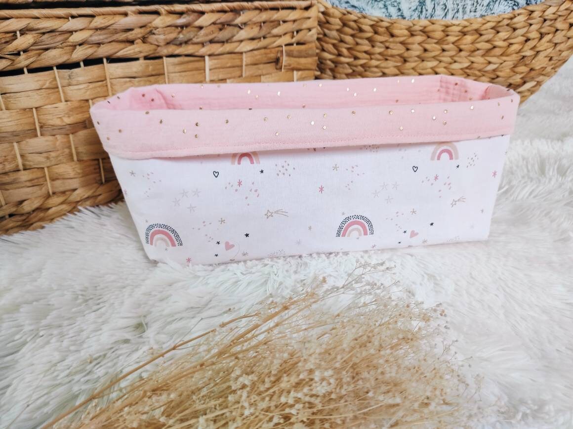Panière à Couches - Panière de Rangement Arc en Ciel