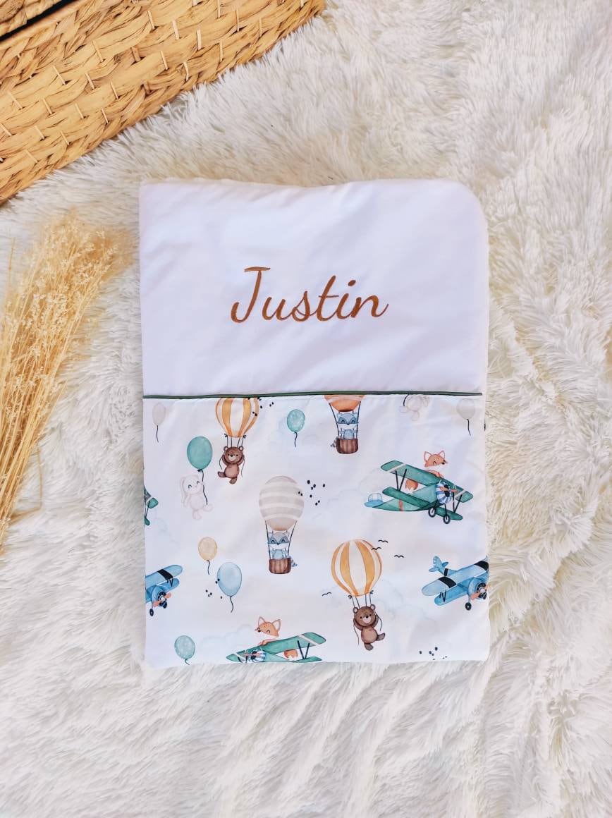 Couverture Bébé Petit Renards Aviateurs