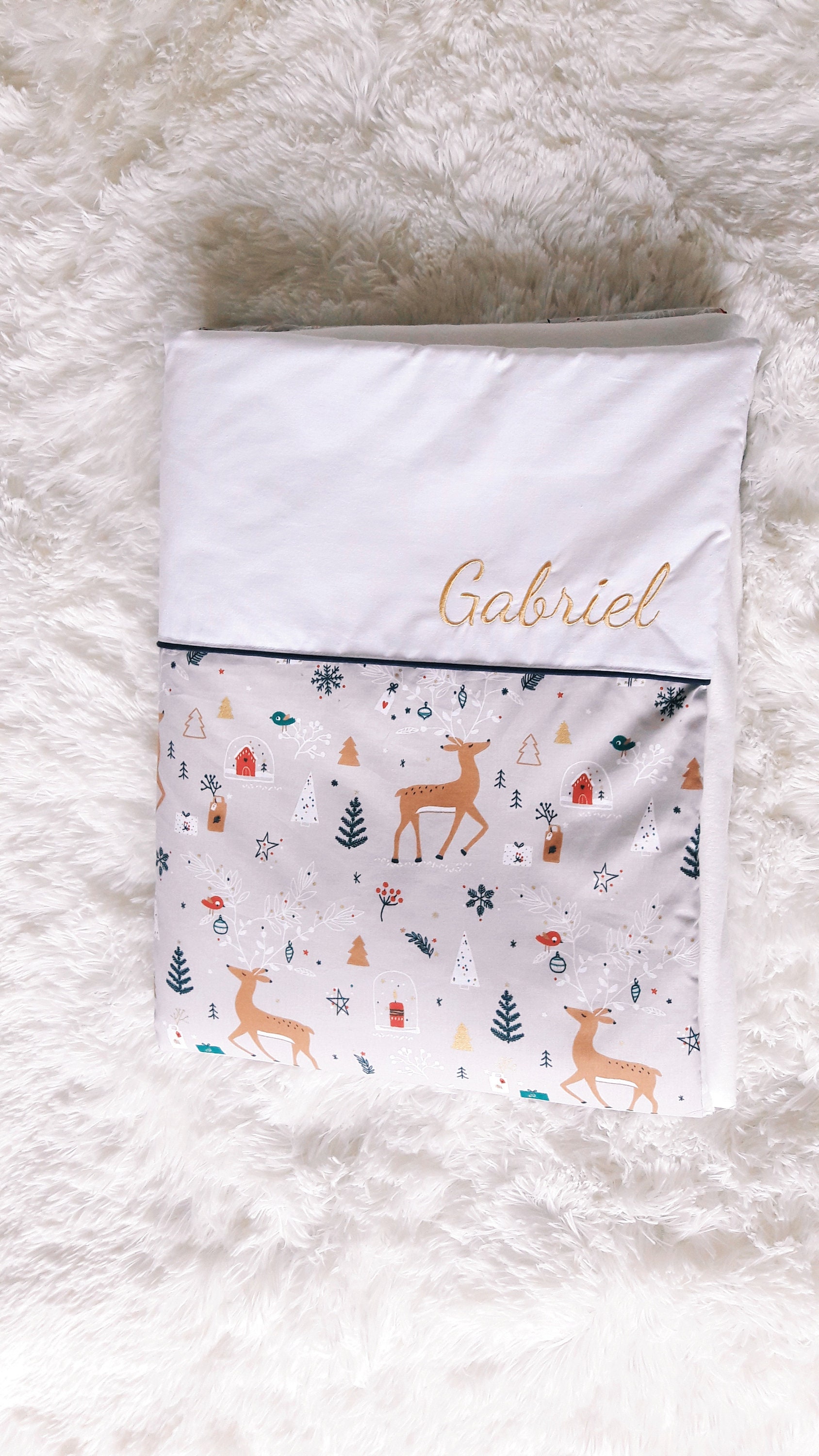 Couverture Bébé Petits Rennes