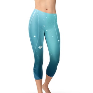 Elsa Inspired Running Costume Leggings for Princess Run | Elsa Costume | Leggings for Women