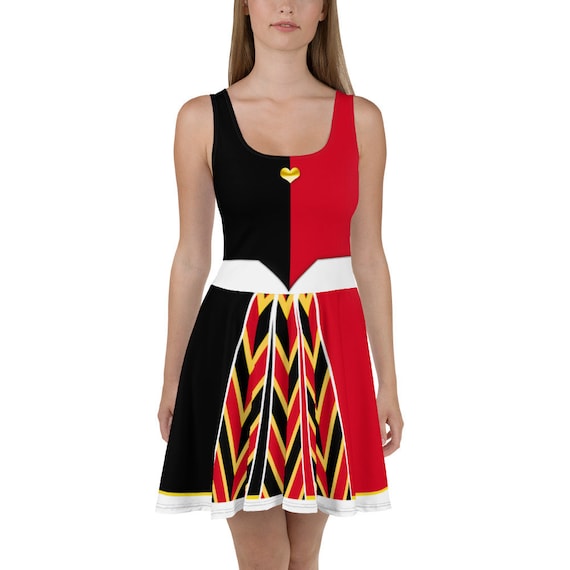 Queen Of Hearts Inspired Running Costume Dress For Half Etsy