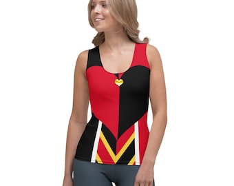 READY-TO-SHIP | Queen of Hearts Inspired Running Costume Top | Alice in Wonderland Costume | Princess Run | Marathon Weekend