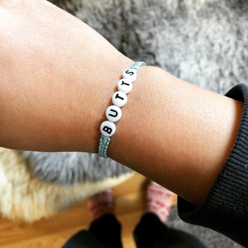 Customized Word Bracelet Custom Word Bracelet Letter Bead Etsy