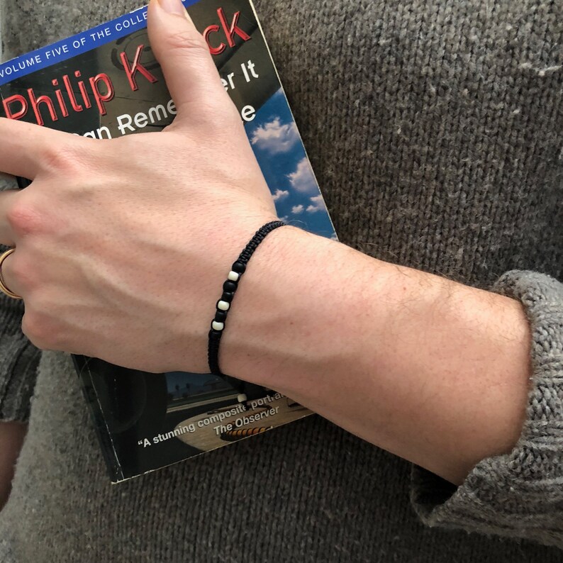 Black Binary Code Bracelet Computer Science Gift Etsy