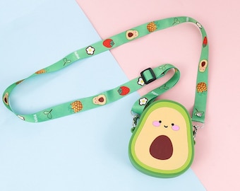 Avocado Crossbody Bags,  Cute Cartoon Purse, kawaii bags