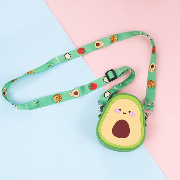 Avocado Crossbody Bags,  Cute Cartoon Purse, kawaii bags