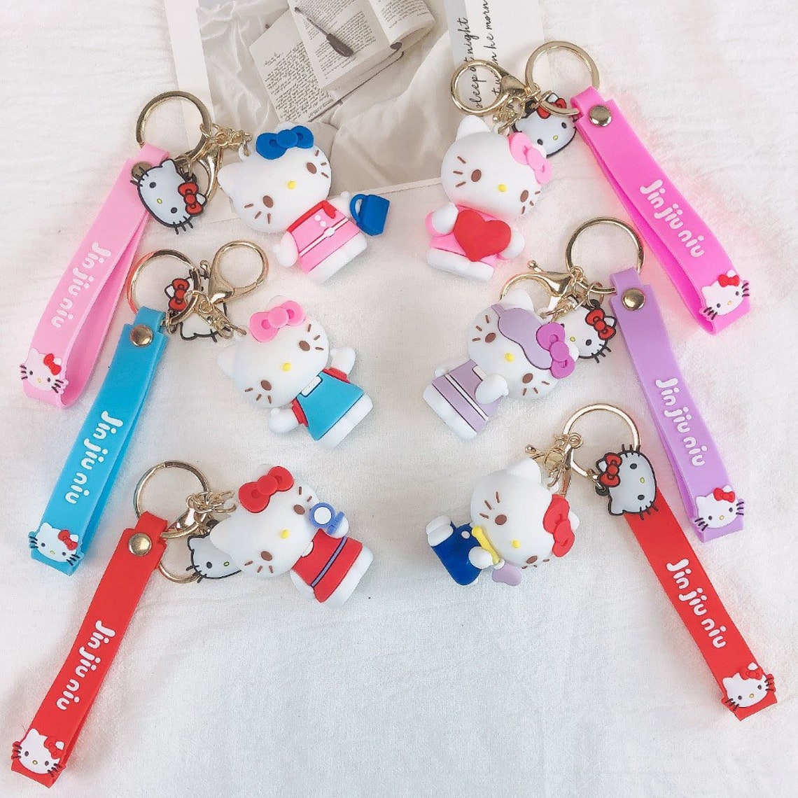 Hello Kitty Keychain Etsy