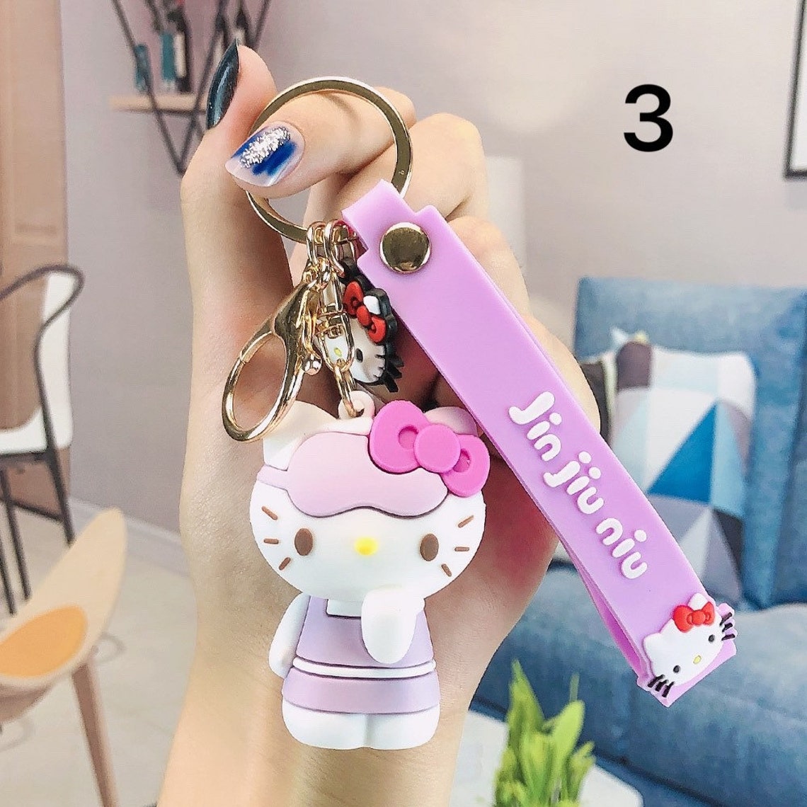 Hello Kitty Keychain Etsy