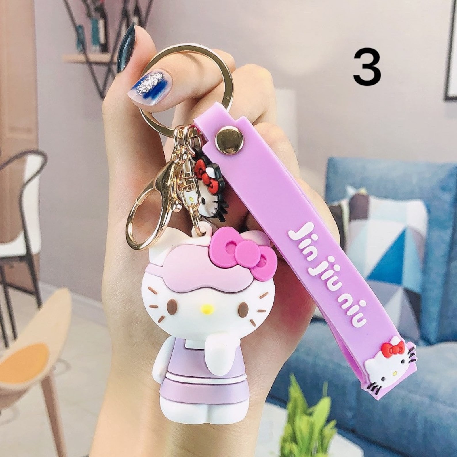 Hello Kitty Keychain Etsy