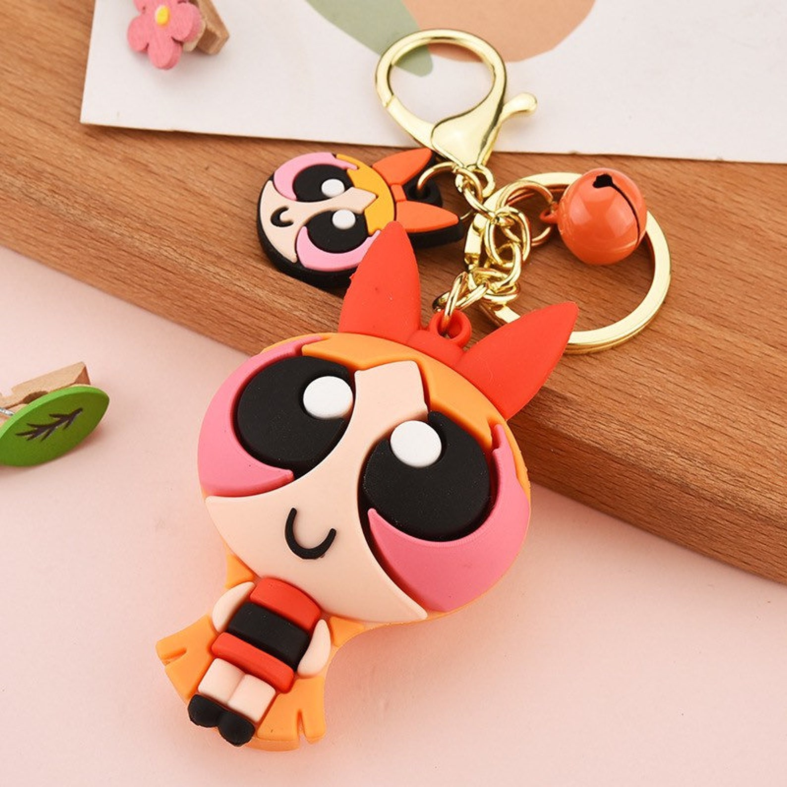 The Powerpuff Girls Keychains 3D Cartoon Keychain Etsy