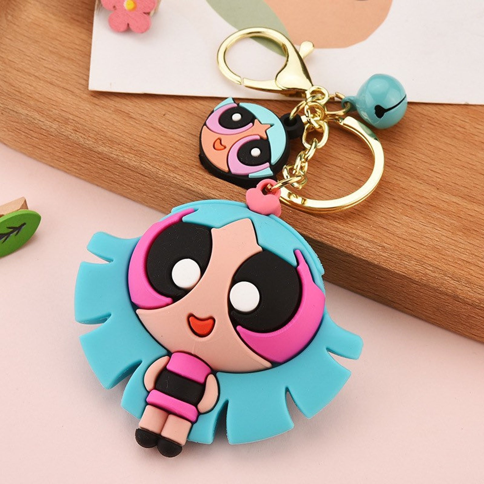The Powerpuff Girls Keychains 3D Cartoon Keychain Etsy