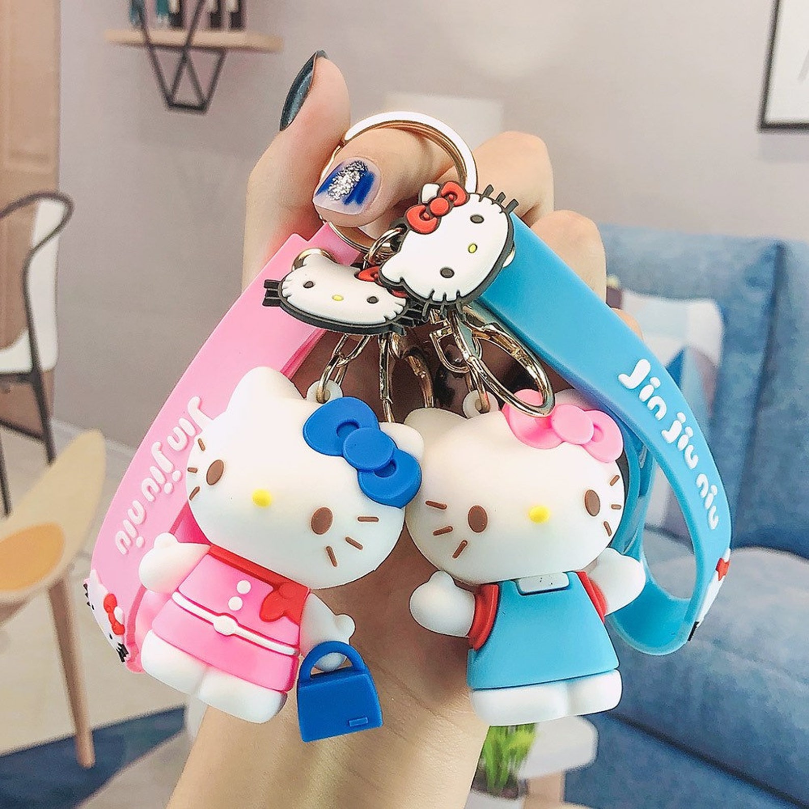 Hello Kitty Keychain Etsy