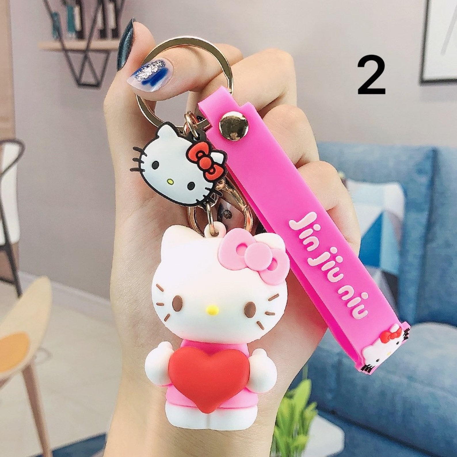 Hello Kitty Keychain Etsy