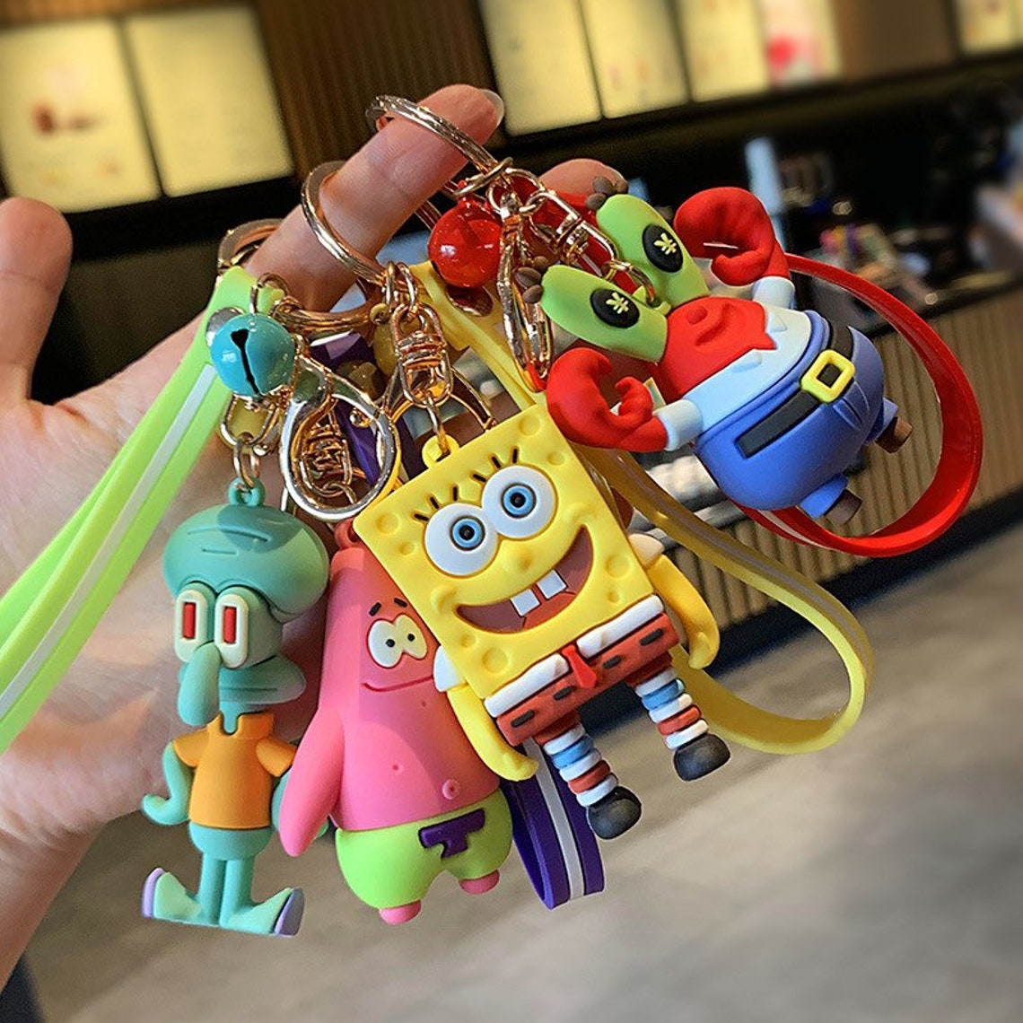 3D SpongeBob SquarePants keychain Patrick Star keychain Etsy