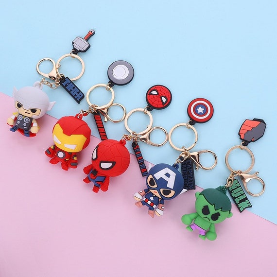 3D Spiderman Ironman Keychain Avengers Marvel Keychain Etsy