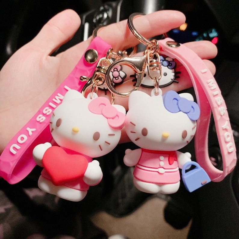 Hello Kitty Keychain Etsy