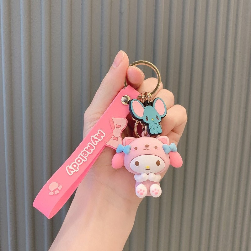 Japanese Cute Cinnamoroll Keychain, Hello Kitty Keychain, My Melody  Keychain, Kuromi Keychain 