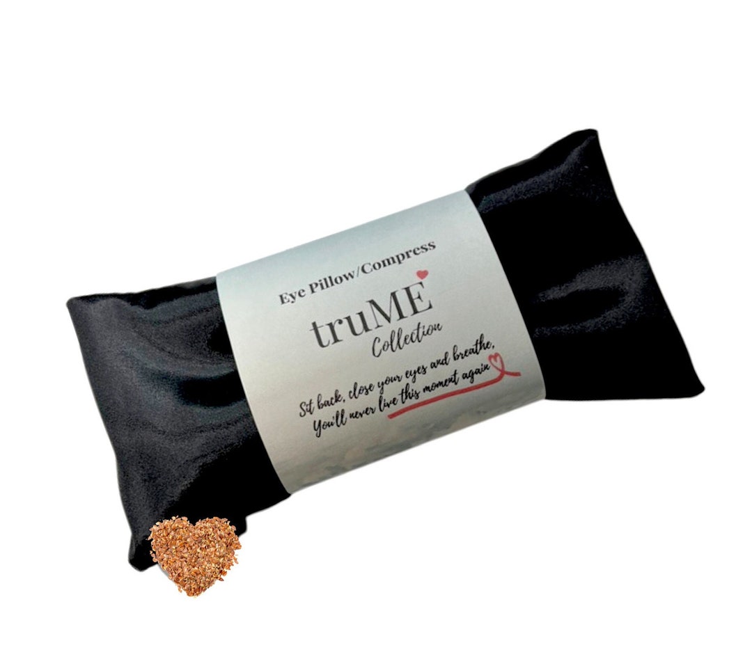 Flaxseed Eye Pillow With Removable Washable Satin Cover Post Etsy