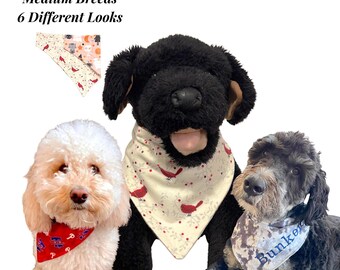 Curated Halloween Fall Seasonal Collection Flannel Dog Collar Bandanas: Handmade USA