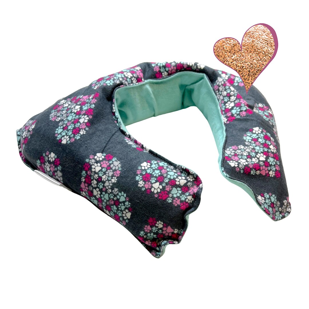 Microwave Heated Flaxseed Neck Warmer Pillow Shoulder Wrap Removable