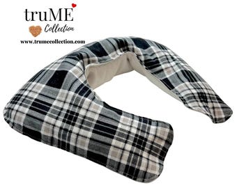 Flaxseed Neck Warmer: Microwavable U-Shape Pillow with Washable Cover and Bonus Cover