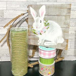 DIY Wreath Making Kit, Easter Wreath Kit, Easter Door Decor, Easter Ribbon Set, Spring Door Decor, Spring Ribbon for Wreaths, DIY Wreath