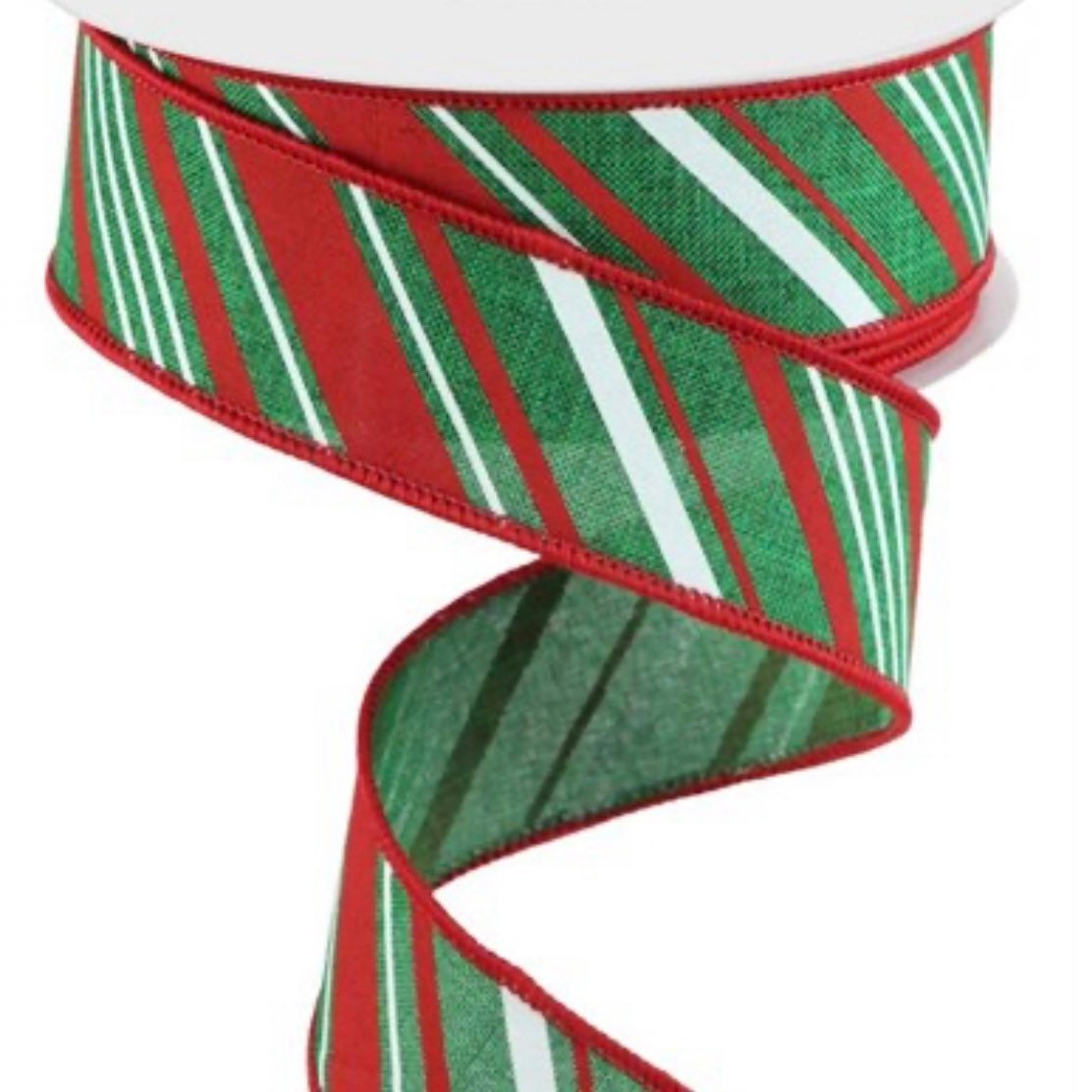 Christmas Ribbon, Red Plaid Ribbon, Green Plaid Ribbon, 1 1/2, 10 Yard  Roll, Wired Edge Ribbon, Christmas Red & Green Plaid Ribbon, RN5796