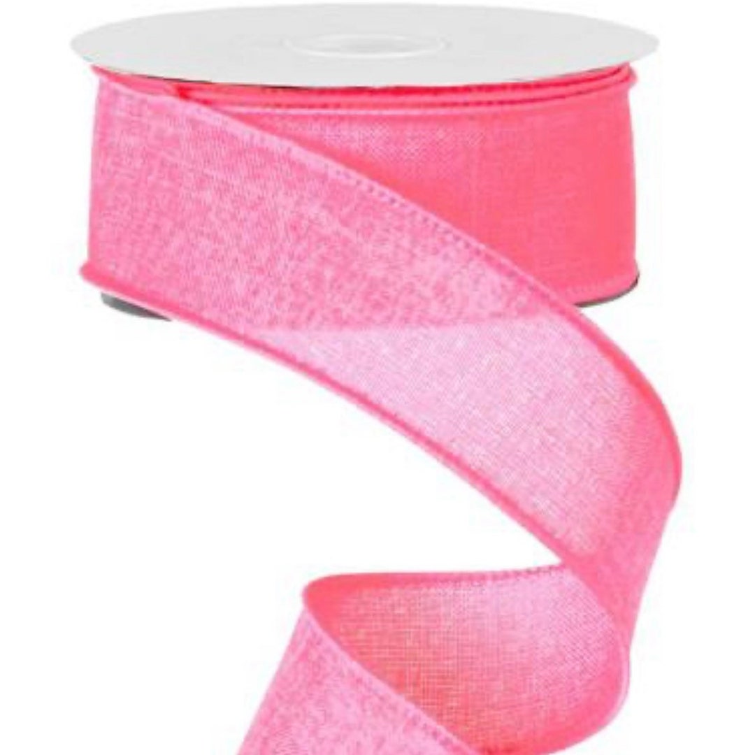 Wired Ribbon for Wreaths, Pink Royal Burlap Ribbon, Valentines Day ...