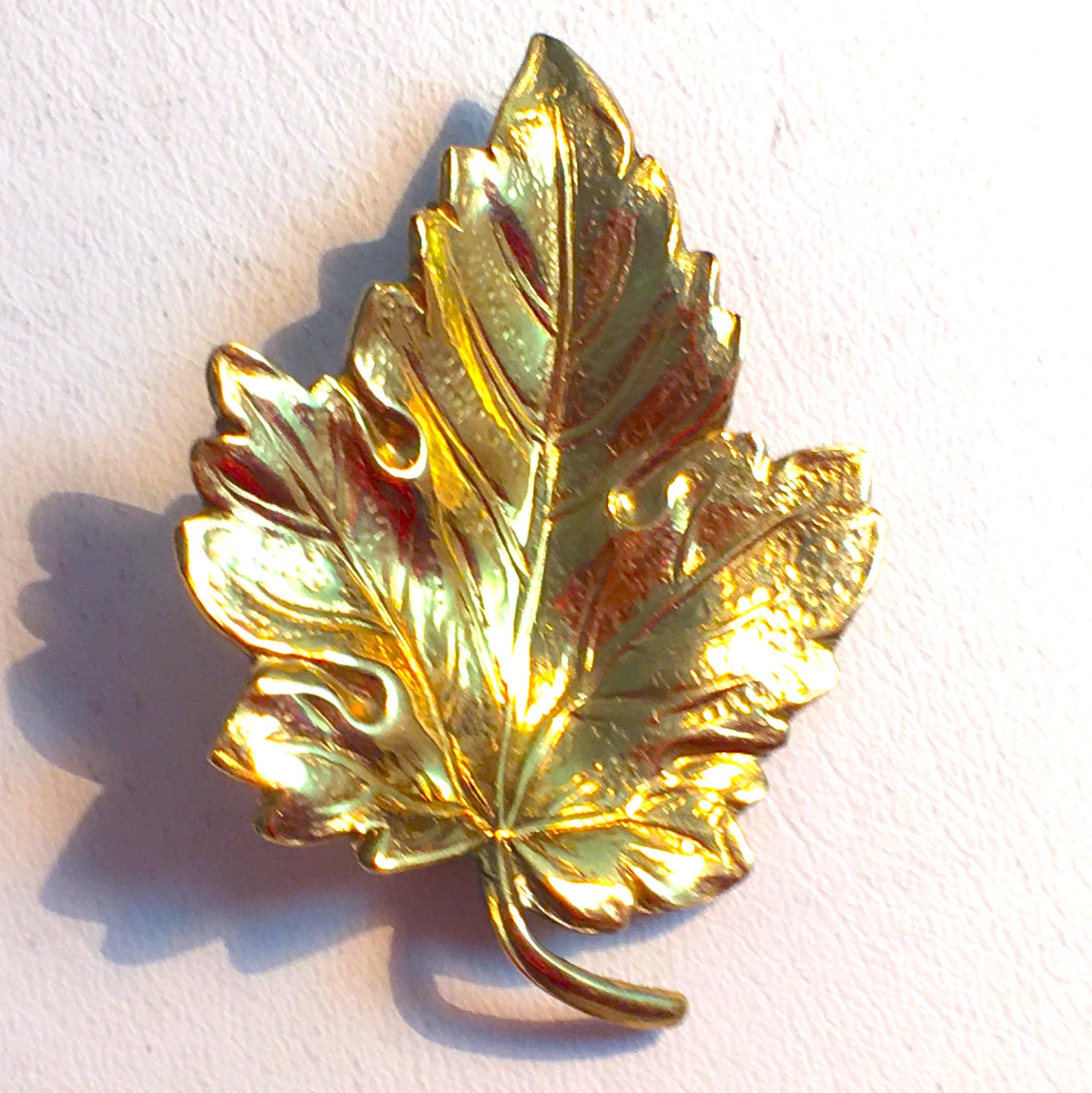 Maple Leaf Brooch Gold Filled Gold Filled 1/20 12 K Emblem Etsy