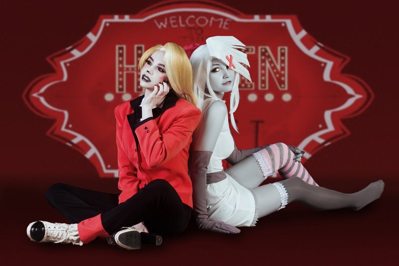 Чарли Hazbin косплей. Вегги косплей отель. Vaggie outfit Hazbin Hotel Cosplay. Отель хазбин чарли косплей